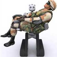 Модель робота-санитара с манекеном раненного бойца